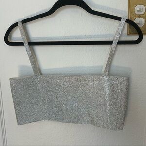 12th Tribe Rhinestone Crop Top